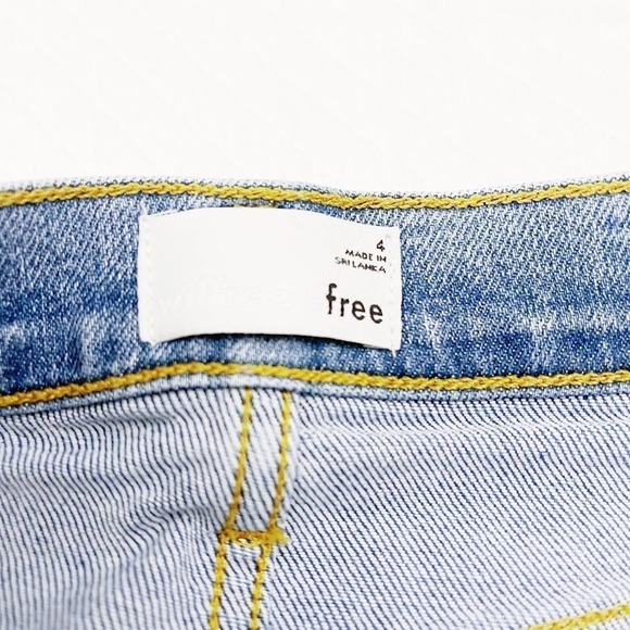 Wilfred Free Denim Blue Jean Mini Skirt SZ4 - Picture 6 of 8